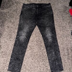 American Eagle Outfitters Men's Washed Black Skinny Jeans